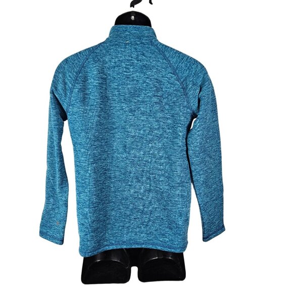 All In Motion Kids Pullover 1/4 Zip Fleece Sweatshirt Large 12/14 Teal Comfort - Picture 2 of 8